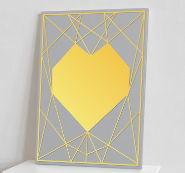 Slika na platnu geometrijski Žuta srca geometrija - TenStickers