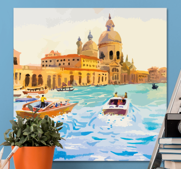 Slika na platnu gradova istraživanje venecijanskih kanala - TenStickers