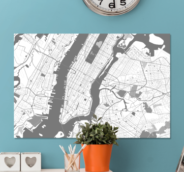 Slika na platnu gradova manhattan karta - TenStickers