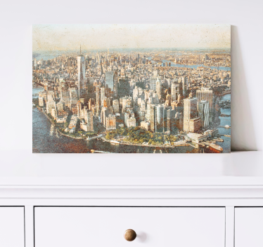 Slika na platnu gradova pogledu iz zraka manhattana - TenStickers