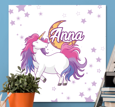 Slika na platnu jednorog s zvijezdama - TenStickers