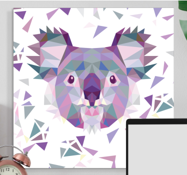 Slika na platnu konj geometrijska lica koale - TenStickers