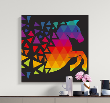 Slika na platnu konj Šareni geometrijski konj - TenStickers