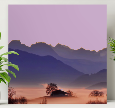 Slika na platnu krajolici mirna magla planina - TenStickers