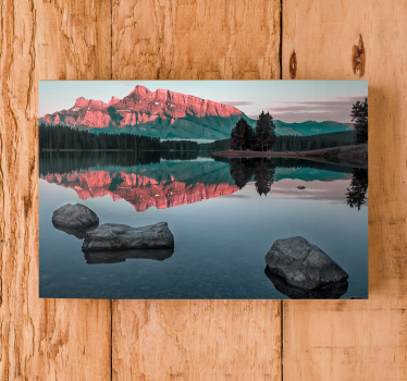 Slika na platnu krajolici mirni odrazi planina - TenStickers