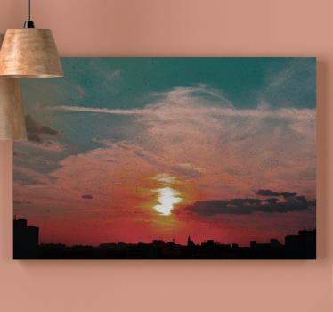 Slika na platnu krajolici urbani horizont u sumraku - TenStickers