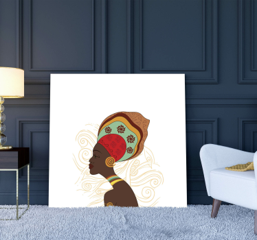Slika na platnu ljudi i likovi elegantna afrička silueta - TenStickers
