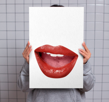 Slika na platnu ljudi i likovi portret usana - TenStickers