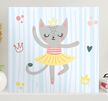 Slika na platnu mačke plesna mačka princeza - TenStickers