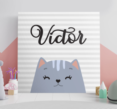 Slika na platnu mačke vesele mačke viktora - TenStickers