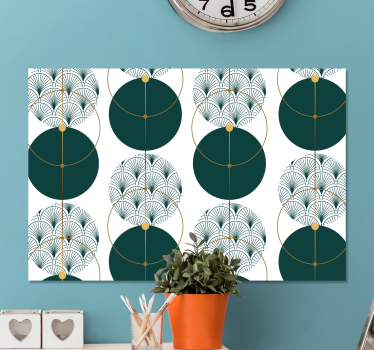 Slika na platnu moderna geometrijski motiv lepeze - TenStickers