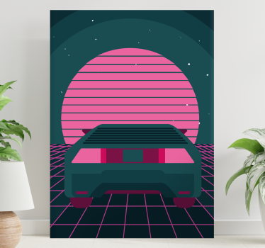 Slika na platnu moderna scena retro automobila - TenStickers
