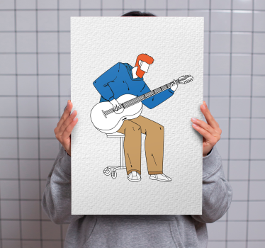 Slika na platnu muzika gitarist u nastupu - TenStickers