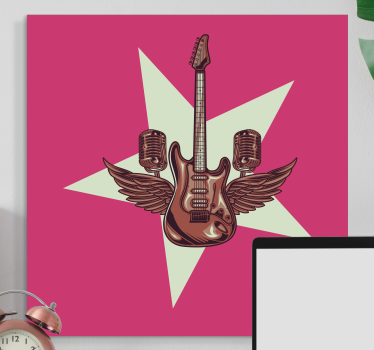 Slika na platnu muzika krila električne gitare - TenStickers