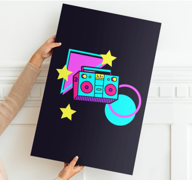 Slika na platnu muzika retro boom box - TenStickers