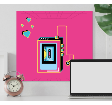 Slika na platnu muzika retro kaseta ljubav - TenStickers