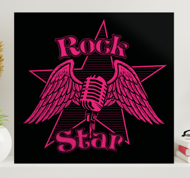 Slika na platnu muzika rock zvjezdane krila - TenStickers