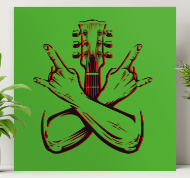 Slika na platnu muzika simbol gitarske ruke - TenStickers