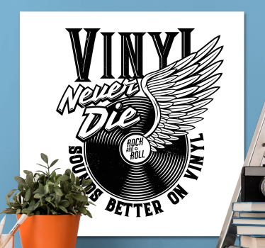 Slika na platnu muzika vinyl rekord krila - TenStickers
