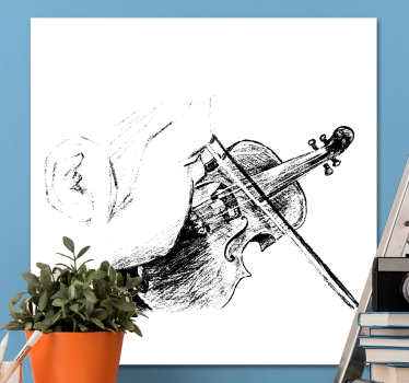 Slika na platnu muzika violinist koji svira melodiju - TenStickers