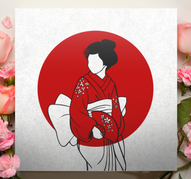 Slika na platnu orijentalni elegancija tradicionalnog kimona - TenStickers