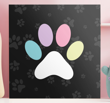 Slika na platnu psi šarena šapa - TenStickers