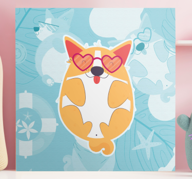 Slika na platnu psi Šarmantni corgi u opuštanju - TenStickers