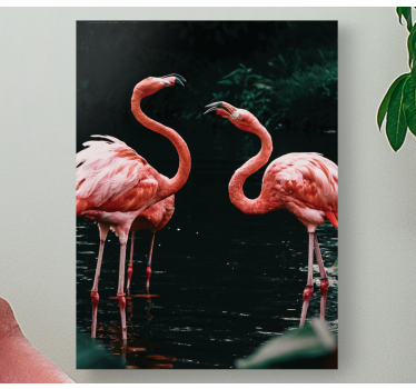 Slika na platnu ptica flamingosi u sumraku - TenStickers