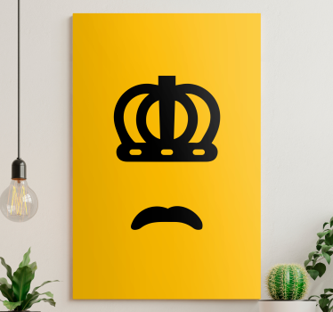 Slika na platnu sažetak kraljevski lice emblem - TenStickers