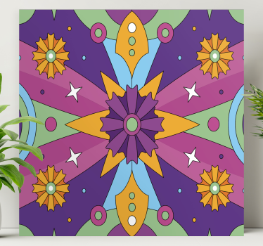 Slika na platnu sažetak šareni geometrijski uzorak - TenStickers