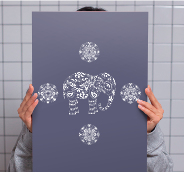 Slika na platnu slon s dekorativnim motivom slona - TenStickers