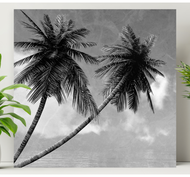 Slika na platnu stabla elegantna silueta palme - TenStickers
