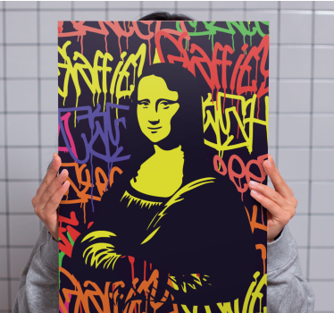 Slika na platnu umjetnost mona lisa grafiti - TenStickers