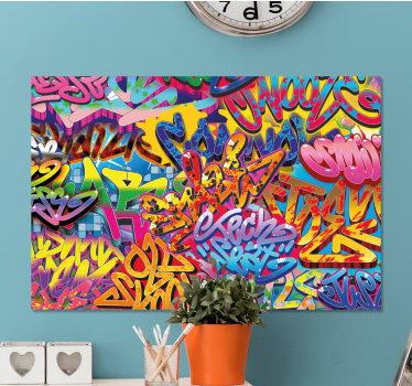Slika na platnu vibrantna grafiti umjetnost - TenStickers