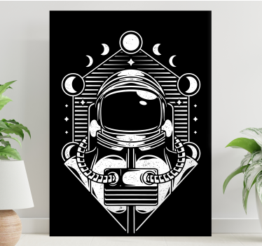 Slika na platnu video igre astronaut mjesečeve faze - TenStickers