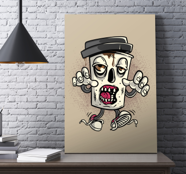 Slika na platnu video igre kanta za smeće zombija - TenStickers