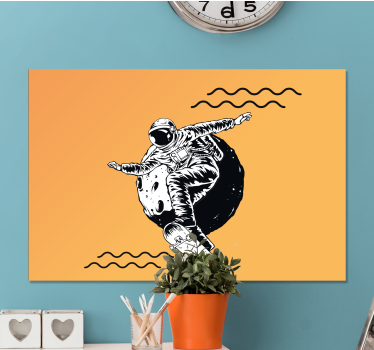 Slika na platnu video igre kosmonaut na skateboardu - TenStickers