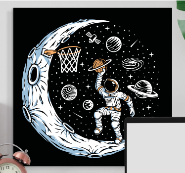 Slika na platnu video igre lunarno košarkaško zakucavanje - TenStickers