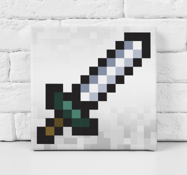 Slika na platnu video igre pixel mač - TenStickers