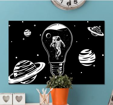 Slika na platnu voće astronaut u žarulji - TenStickers