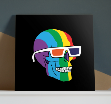 Slika na platnu voće lubanje s duškom duge - TenStickers