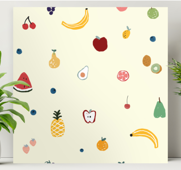 Slika na platnu voće Šarena voćna raspršena kompozicija - TenStickers