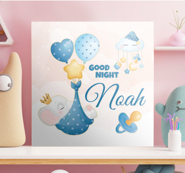 Slika na platnu vrtić dobar noć slon - TenStickers