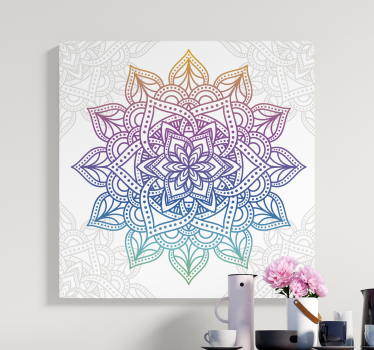 Slika na platnu zen intricirana botanička mandala - TenStickers