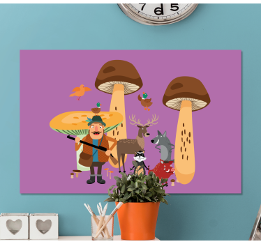 Slika na platnu životinje ekipa šumske avanture - TenStickers