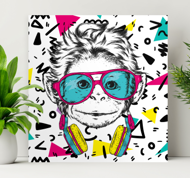 Slika na platnu životinje portret cool majmuna - TenStickers