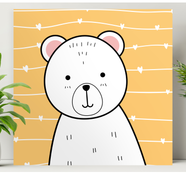 Slika na platnu životinje slatka ilustacija medvjeda - TenStickers