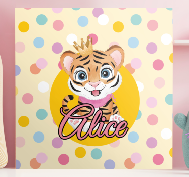 Slika na platnu životinje slatki tigar lik - TenStickers