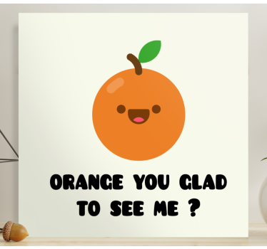 Smiješni citat s otiscima citata na narančastom zidu - TenStickers