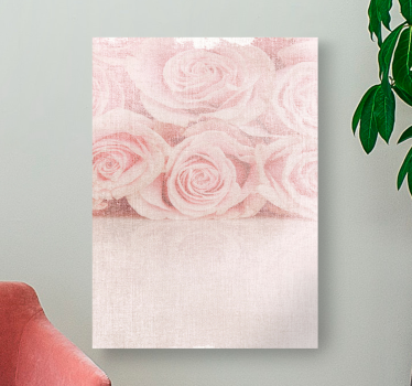 Svijetlo ružičaste ruže "shabby chic" stil vintage zidnih otisaka - TenStickers
